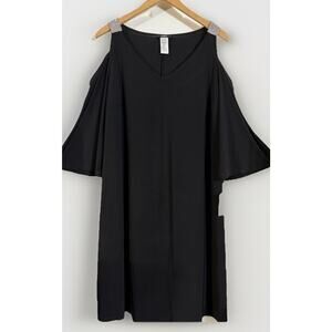 New MSK Size 3X Cold Shoulder Evening Dress With Rhinestone Jewels On Straps